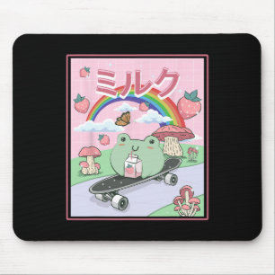 Mousepad Estética Cottagecore Skate Frog Bebendo