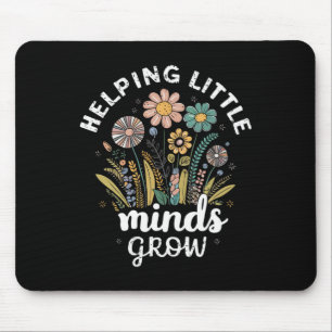 Mousepad Estética Floral Ajudando Pequenas Mentes a Crescer