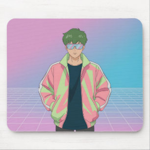 Mousepad Estético de Anime Retrô dos Anos 90