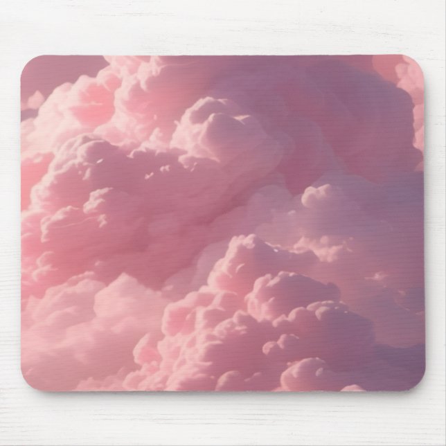 Mousepad Estético de Nuvens Rosa SonhadorasMousepa (Frente)