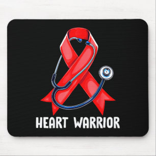 Mousepad Estetoscópio Guerreiro do Coração Vermelho Enferme