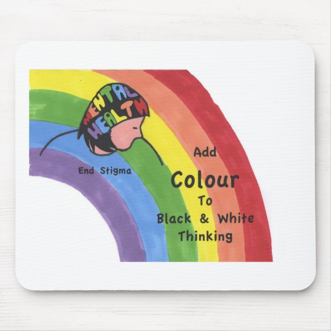 Mousepad Estigma da saúde mental do fim (Frente)