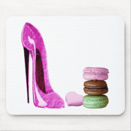 Mousepad Estilete do rosa Pastel e arte francesa dos