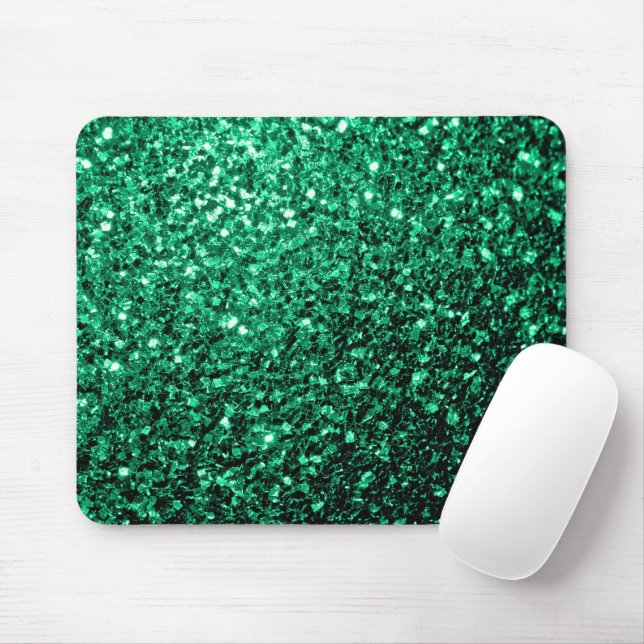 Mousepad Estilhador de brilho verde-esmeralda (Com mouse)