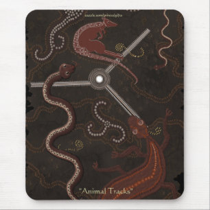 Mousepad Estilo aborígene australiano Kangaroo & Lizards