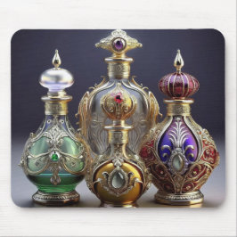 Mousepad Estilo Barroco Muito Ornamentado Garrafas Perfume