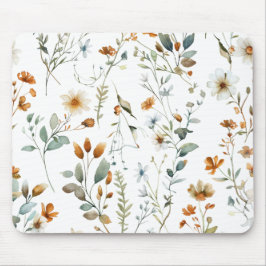 Mousepad Estilo Boho de flor selvagem aquática