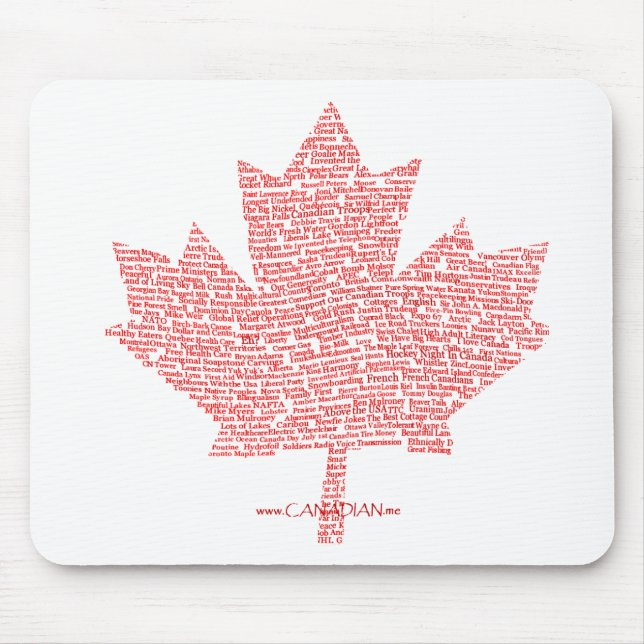 Mousepad Estilo canadense da folha de bordo (Frente)