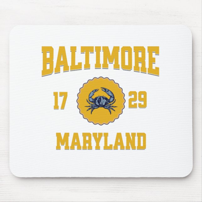 Mousepad Estilo da Universidade Baltimore Maryland (Frente)