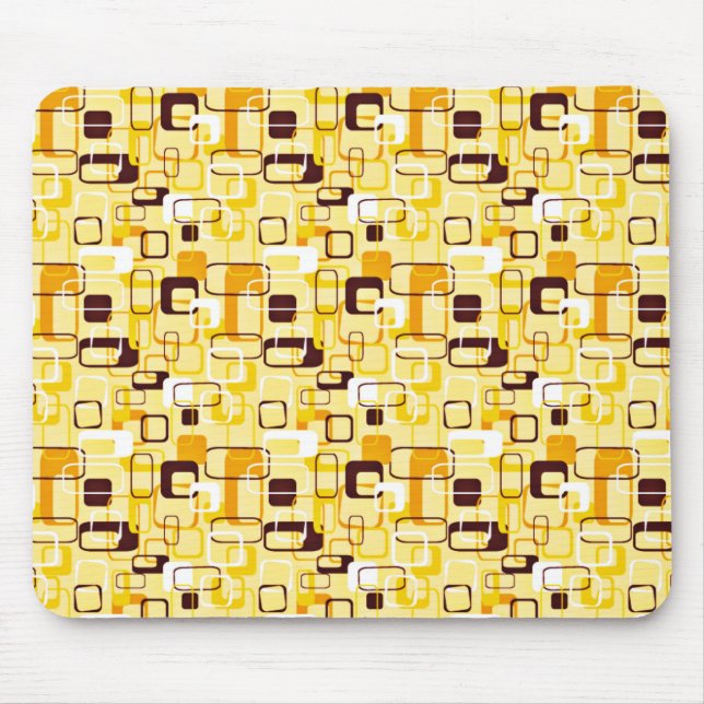 Mousepad Estilo de abstrato amarelo e preto moderno (Frente)