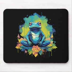 Mousepad Estilo de Aquarela do Sapo Yoga
