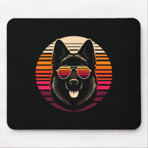 Mousepad Estilo de Arte Ultramarino do Cachorro legal