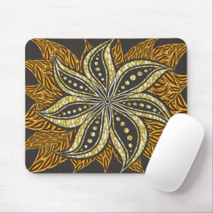 Mousepad Estilo de Batik Floral Abstrato africano