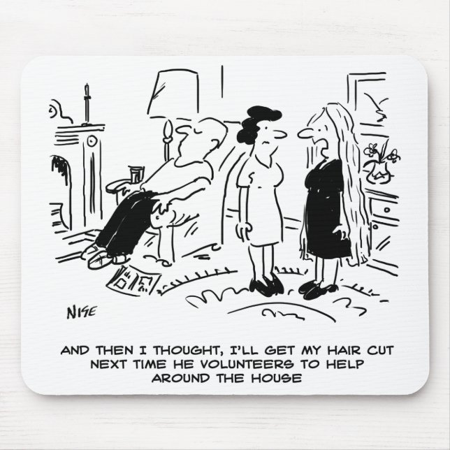 Mousepad Estilo de Cabelo Longo Devido à Ausência de Estimu (Frente)