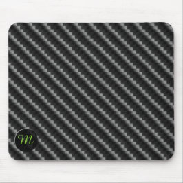 Mousepad Estilo de fibra de carbono com monograma