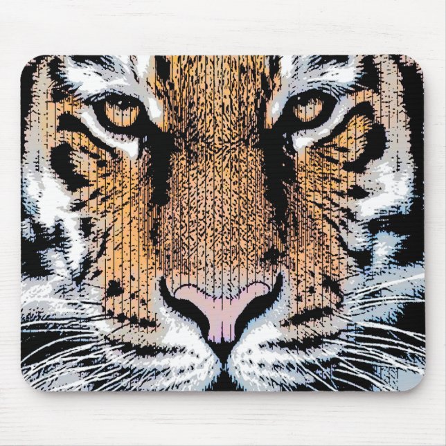 Mousepad Estilo de Impressão do Gráfico de Retrato de Tigre (Frente)