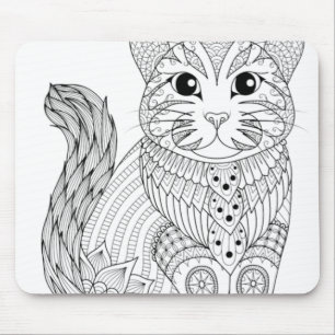 Mousepad Estilo de Livro de Coloração de Adultos Coloraç
