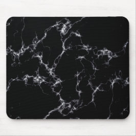 Mousepad Estilo de mármore elegante4 - Preto e Branco