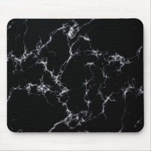 Mousepad Estilo de mármore elegante 4 - preto e branco