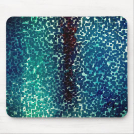 Mousepad Estilo de mosaico azul neon sobre vidro martelado 