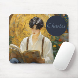 Mousepad Estilo de Vintagem Romântico Arte de Leitura de Me