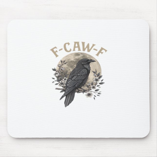 Mousepad Estilo Gráfico Divertido de Ave F Caw F Raven (Frente)