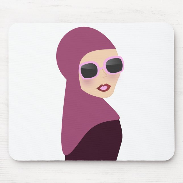 Mousepad Estilo islâmico da senhora do hijab do muslima do (Frente)