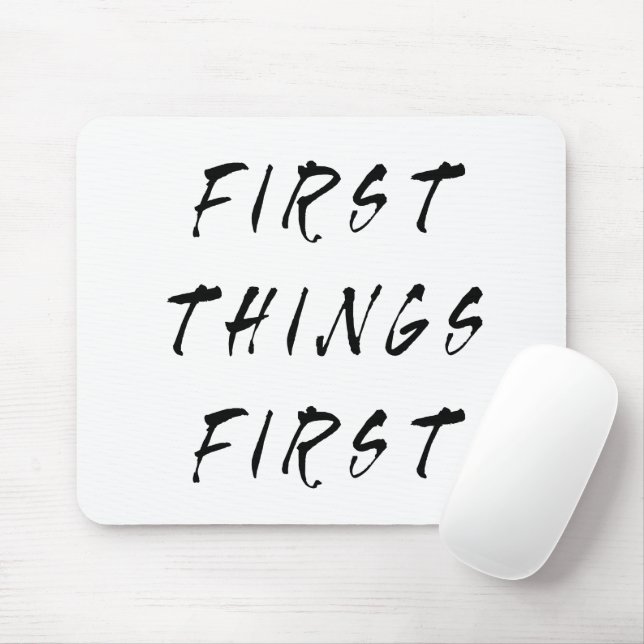 Mousepad Estilo manuscrito de primeira citação de slogan (Com mouse)