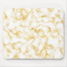 Mousepad Estilo Marble Elegante - Branco Dourado