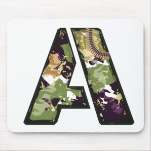 Mousepad Estilo Militar - Letra A