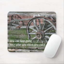 Mousepad Estilo Ocidental - Carro Rústico de Roda de Vagão