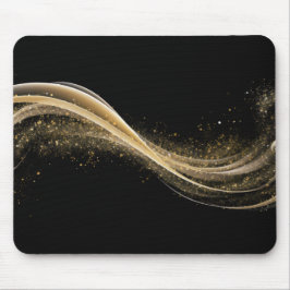 Mousepad Estilo Premium Preto Dourado Tech