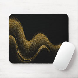 Mousepad Estilo Premium Preto Dourado Tech