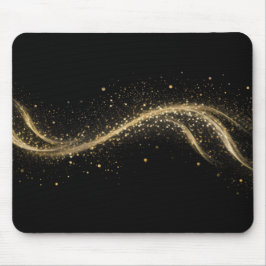 Mousepad Estilo Premium Preto Dourado Tech