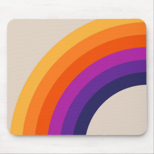 Mousepad Estilo retrô colorido arte arco-íris