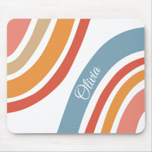 Mousepad Estilo retrô colorido design arco-íris