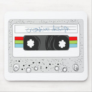 Mousepad Estilo retro da cassete de banda magnética 80s