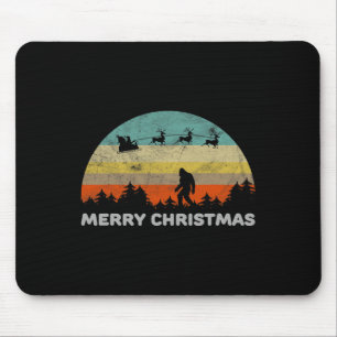 Mousepad Estilo Retro Divertido Pé Grande Feliz Natal Yeti