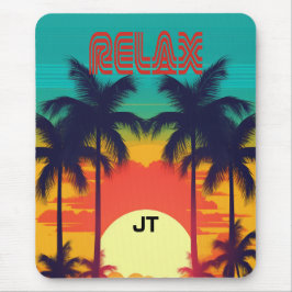 Mousepad Estilo Tropical Sunset 80s Voltante
