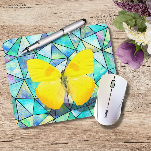 Mousepad Estilo único Fundo geométrico colorido Azul (Criador carregado)