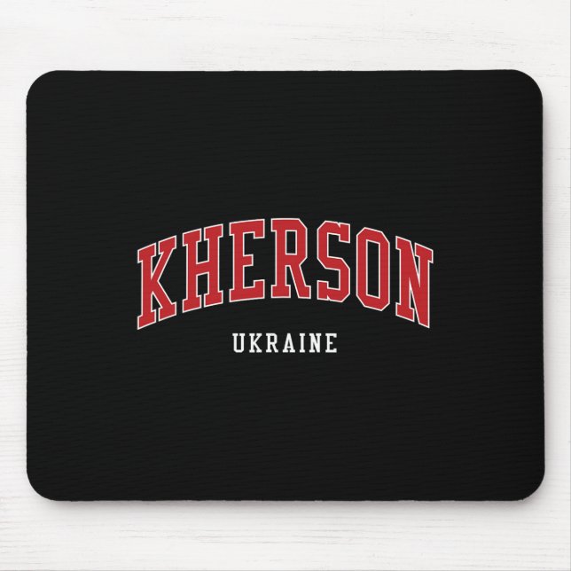 Mousepad Estilo universitário faculdade Kherson Ucrânia (Frente)