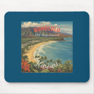 Mousepad Estilo Vintage Viagem Honolulu Médio Havaiano - Pa