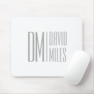 Mousepad Estiloso Minimal & Moderno Logotipo de Iniciais e 