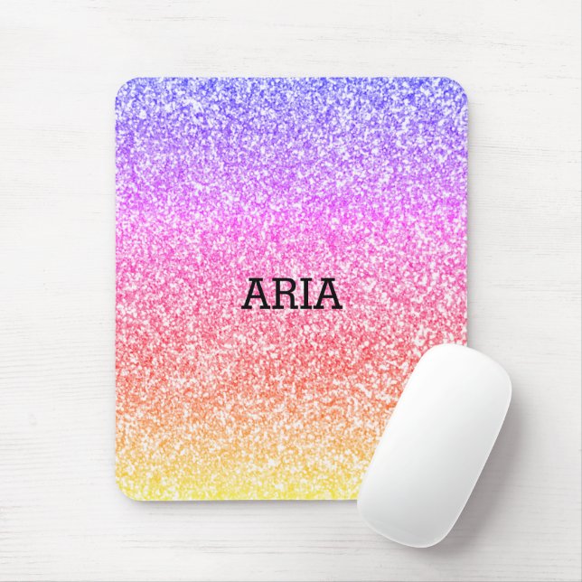 Mousepad Estimulante elegante, arco-íris colorido (Com mouse)