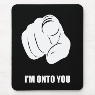 Mousepad Estou Atento a Você - Dedo em Rista, Divertido