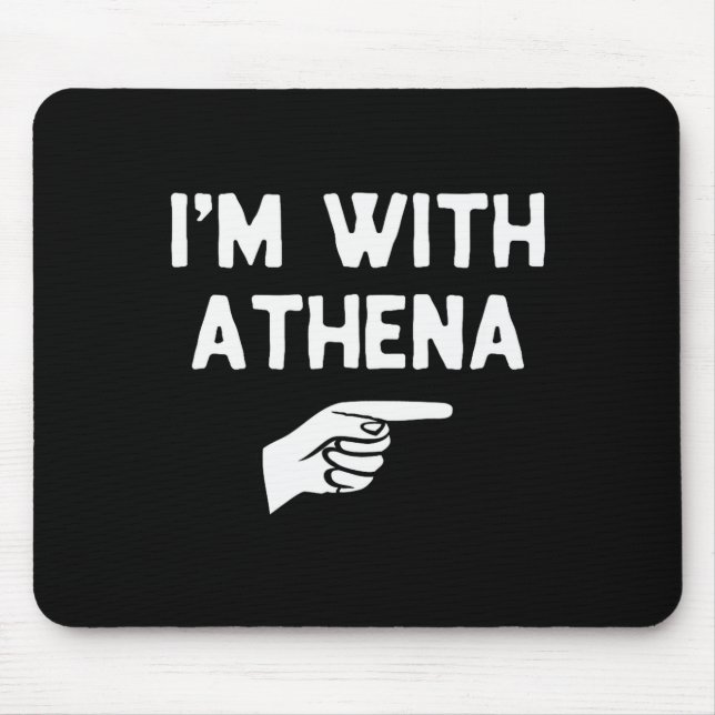 Mousepad Estou Com Athena Roupa Combinando Divertida de Hal (Frente)
