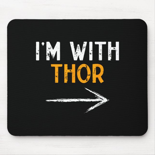 Mousepad Estou com Fantasia de Casal Engraçada de Halloween (Frente)