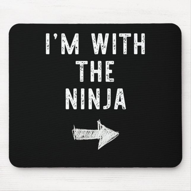 Mousepad Estou com o golpe de fantasia de Ninja (Frente)