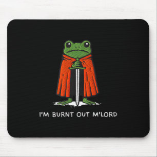 Mousepad Estou Esgotado Mlord Cavaleiro Engraçado Sapo Meme
