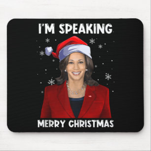 Mousepad Estou falando Feliz Natal Kamala Harris Papais noe